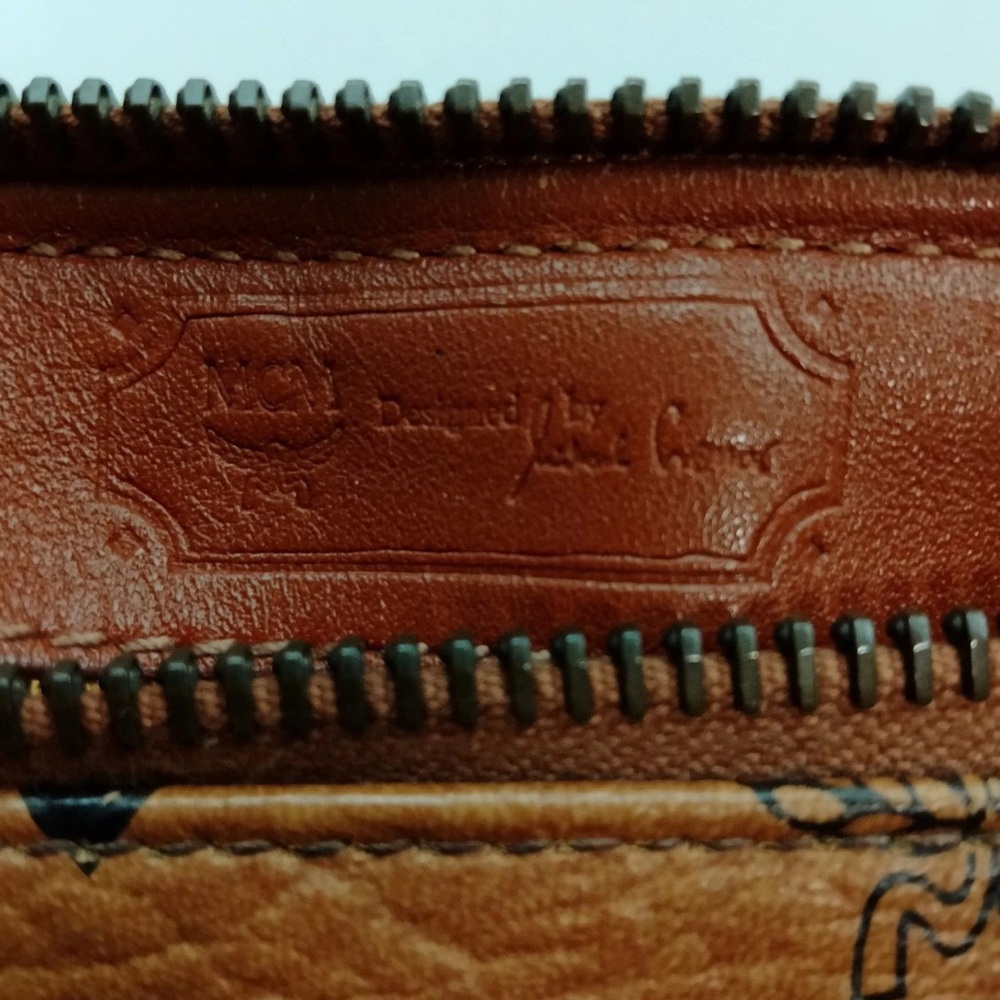 MCM MINI Cognac Visetos Satchel/ MCM MINI Hand Bag Brown PVC - Picture 7 of 10